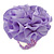 Lavender Silk & Glass Bead Floral Flex Ring - 40mm Diameter - view 6