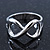 Rhodium Plated 'Infinity' Ring - view 2