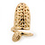 Gold Plated Textured Snake Nail Ring - view 6