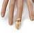 Gold Plated Textured Snake Nail Ring - view 5