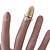 Gold Plated Textured Snake Nail Ring - view 4