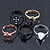 Set Of 5 Knuckle Rings (Gold Cross, Rose Gold Swallow, Crystal Black Cross, Silver Spike, Black Skull Knuckle Rings) - view 5