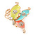 Multicoloured Enamel Crystal Butterfly Ring In Gold Tone Metal - Adjustable - Size 7/8 - view 5