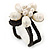 Cream Freshwater Pearl Flower Wire Band Ring  - Size 7/9 - Adjustable - view 5