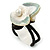 Calla Lily Sea Shell Wire Band Ring (White/Green) - Size 7/8 - Adjustable - view 6