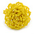 Yellow Glass Bead Flower Stretch Ring - 40mm Diameter - Large - view 5