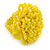 Yellow Glass Bead Flower Stretch Ring - 40mm Diameter - Large - view 4