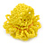 Yellow Glass Bead Flower Stretch Ring - 40mm Diameter - Large - view 3