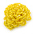 Yellow Glass Bead Flower Stretch Ring - 40mm Diameter - Large - view 6