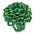 Apple Green Glass Bead Flower Stretch Ring - 40mm Diameter - view 8