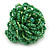 Apple Green Glass Bead Flower Stretch Ring - 40mm Diameter - view 7