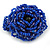 Blue Glass Bead Flower Stretch Ring - 40mm Diameter - view 5