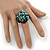 Dome Shape Turquoise Nugget Stone Wired Ring - 25mm D - 7/8 Adjustable - view 2