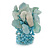Dusty Light Blue Glass Chip Cluster Flex Ring - view 4
