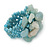 Dusty Light Blue Glass Chip Cluster Flex Ring - view 6