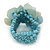 Dusty Light Blue Glass Chip Cluster Flex Ring - view 7