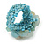 Dusty Light Blue Glass Chip Cluster Flex Ring - view 3