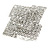 Statement Diamante Square Cocktail Ring In Silver Tone - Size 7/8 Adjustable