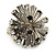 Crystal 'Starburst' Flex Ring In Silver Tone - Size 7 - view 6