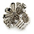 Crystal 'Starburst' Flex Ring In Silver Tone - Size 7 - view 4