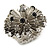 Crystal 'Starburst' Flex Ring In Silver Tone - Size 7 - view 7