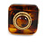 Square Resin 'Animal Print' Flex Ring In Burn Gold Metal - 25mm Across - Size 7/9 - view 3