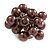 Brown Faux Pearl Bead Cluster Ring in Silver Tone Metal - Adjustable 7/8 - view 4
