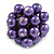 Purple Faux Pearl Bead Cluster Ring in Silver Tone Metal - Adjustable 7/8 - view 4