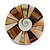 30mm/White/Cream/Brown Round Shape Sea Shell Ring/Handmade/ Slight Variation In Colour/Natural Irregularities - view 5