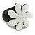 25mm/White Flower Shape Sea Shell Ring/Handmade/ Slight Variation In Colour/Natural Irregularities - view 2