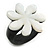25mm/White Flower Shape Sea Shell Ring/Handmade/ Slight Variation In Colour/Natural Irregularities