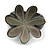 25mm/Grey Flower Shape Sea Shell Ring/Handmade/ Slight Variation In Colour/Natural Irregularities - view 3