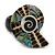 35mm/Beige/Black/Brown/Abalone Sea Shell Shape Sea Shell Ring/Handmade/ Slight Variation In Colour/Natural Irregularities