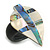 37mm/Silvery/Natural/Abalone Leaf Shape Sea Shell Ring/Handmade/ Slight Variation In Colour/Natural Irregularities - view 5