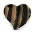 30mm/Black/Brown/Natural Heart Shape Sea Shell Ring/Handmade/ Slight Variation In Colour/Natural Irregularities - view 2