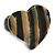 30mm/Black/Brown/Natural Heart Shape Sea Shell Ring/Handmade/ Slight Variation In Colour/Natural Irregularities - view 3