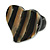 30mm/Black/Brown/Natural Heart Shape Sea Shell Ring/Handmade/ Slight Variation In Colour/Natural Irregularities - view 5