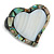 30mm/Silvery Grey/Abalone Heart Shape Sea Shell Ring/Handmade/ Slight Variation In Colour/Natural Irregularities - view 5