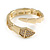 Gold Plated Clear CZ Snake Ring - Size 7 - Size N - view 4