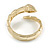 Gold Plated Clear CZ Snake Ring - Size 7 - Size N - view 5