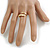 Gold Plated Clear CZ Snake Ring - Size 7 - Size N - view 3