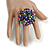 45mm Diameter Multicoloured Glass Bead Flower Stretch Ring/ Size M - view 3