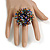 45mm D Multicoloured Glass Bead Flower Stretch Ring/ Size M/L - view 3