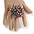 45mm Diameter Multicoloured Glass Bead Flower Stretch Ring/ Size L - view 3