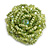 40mm Diameter/Pastel Mint Green Glass Bead Layered Flower Flex Ring/ Size M/L - view 2