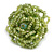 40mm Diameter/Pastel Mint Green Glass Bead Layered Flower Flex Ring/ Size M/L - view 5