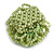 40mm Diameter/Pastel Mint Green Glass Bead Layered Flower Flex Ring/ Size M/L - view 6