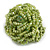 40mm Diameter/Pastel Mint Green Glass Bead Layered Flower Flex Ring/ Size M/L - view 4