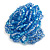 40mm Diameter/Cornflower/Sky Blue Glass Bead Layered Flower Flex Ring/ Size M - view 7