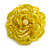 35mm Diameter/Corn/Pineapple Yellow Glass Bead Layered Flower Flex Ring/ Size S/M - view 2